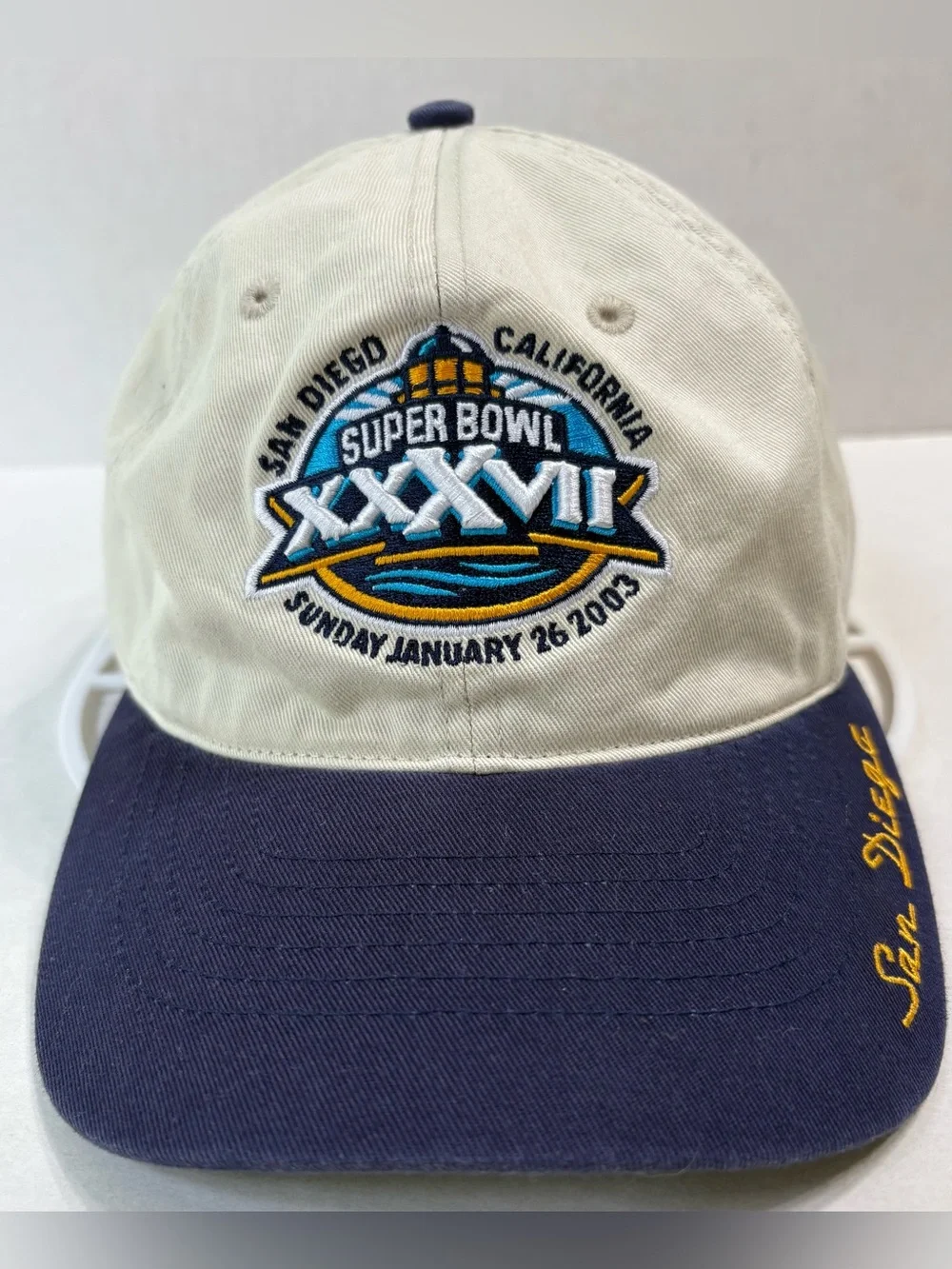 Reebok Super Bowl XXXVII (37) Hat San Diego California 2003 NFL Strapback Cap